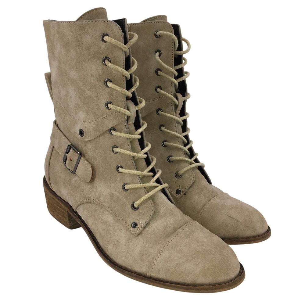 Corky's Hey Girl Faux Leather Ankle Booties Boot Womens 7 Witchcore Grunge Boho - Picture 2 of 9